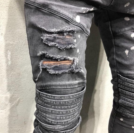 Mezt - Jeans déchirés pour hommes