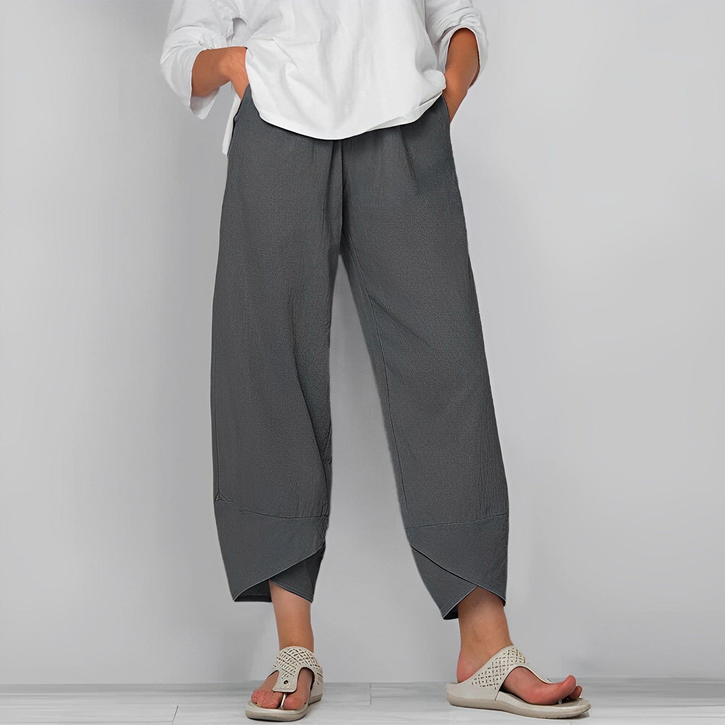 Pantalon en lin décontracté pour femme - Judit